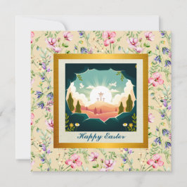 Han är Uppstånden och firande av Resurrection Sund Inbjudningar