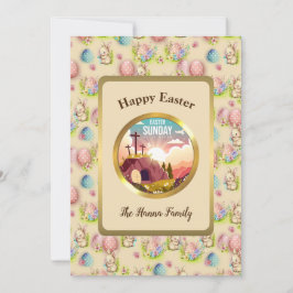 Han är Uppstånden och firande av Resurrection Sund Inbjudningar