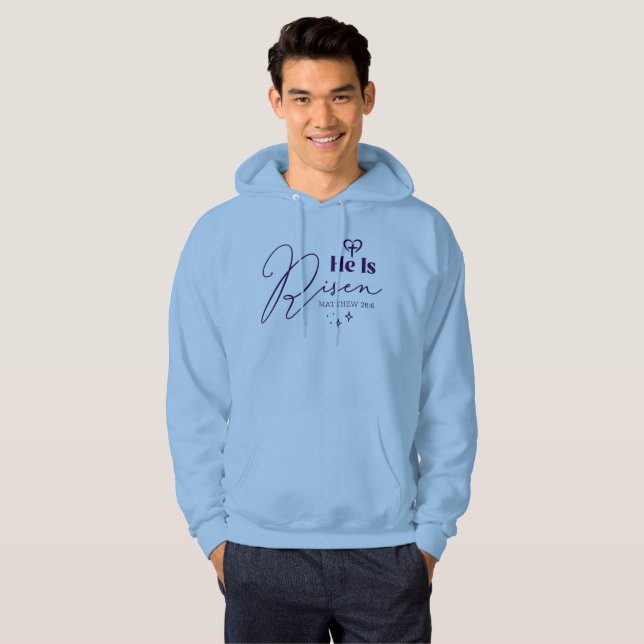 Han är Uppstånden Påsk Kristen Hoodie (Hel framsida)