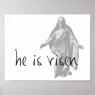 han är uppstånden påsk lds modern svart vit poster