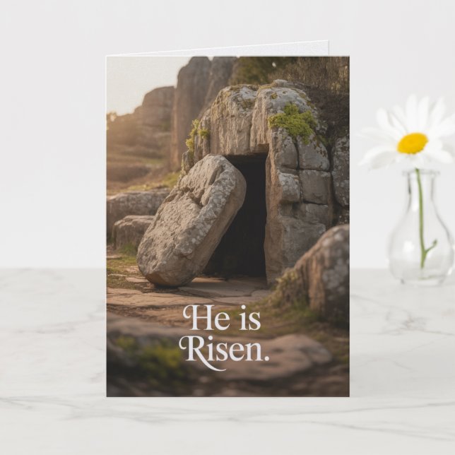 Han är Uppstånden Påsk Massor Kyrkograttulationsko Kort (Liten växt)