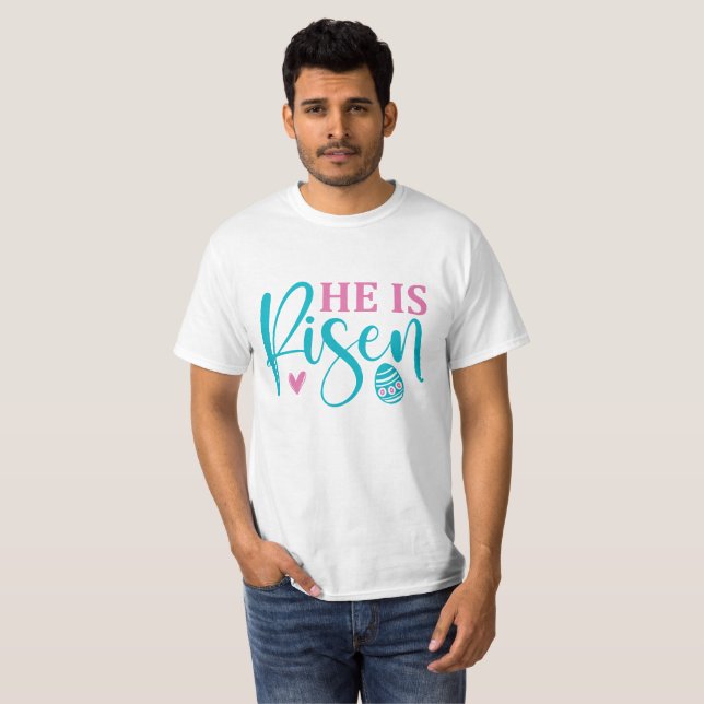 Han är uppstånden - Påsk T Shirt (Hel framsida)
