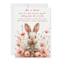 "Han är uppstånden" påskäggsjakt inbjudan