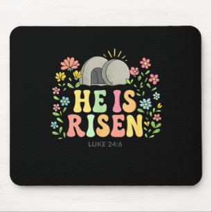Han är Uppstånden Påskblomma Jesus Tom Grav Vers Musmatta