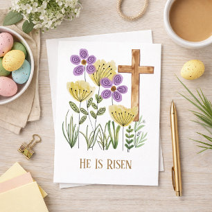 Han är uppstånden Påskblommor Kort