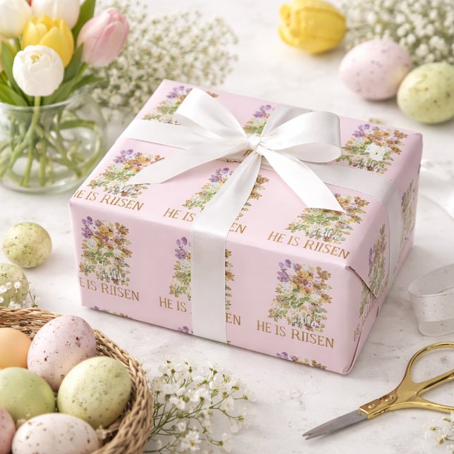 Han är Uppstånden Påskblommor  Presentpapper (Skapare uppladdad)
