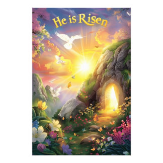 Han är uppstånden — Påskens uppståndelse —  Luk 24 Fototryck