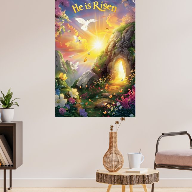 Han är uppstånden — Påskens uppståndelse —  Luk 24 Poster (Vardagsrum 3)