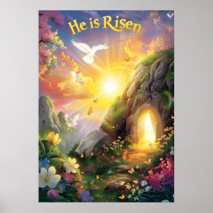 Han är uppstånden — Påskens uppståndelse — Lukas 2 Poster