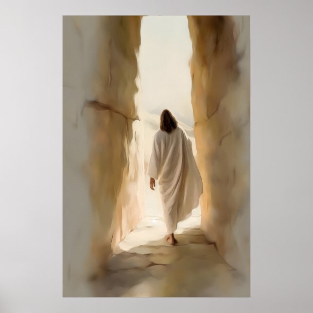 Han är Uppstånden Påskmålning Jesus Kristus Död Poster (Framsidan)