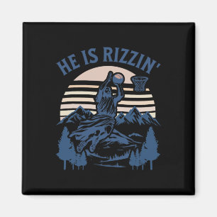 Han är Uppstånden Rizzin' Påsk Jesus Kristet Tro B Magnet