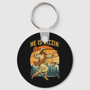 Han är Uppstånden Rizzin Påsk Kristet Tro Jesus Ba Nyckelring