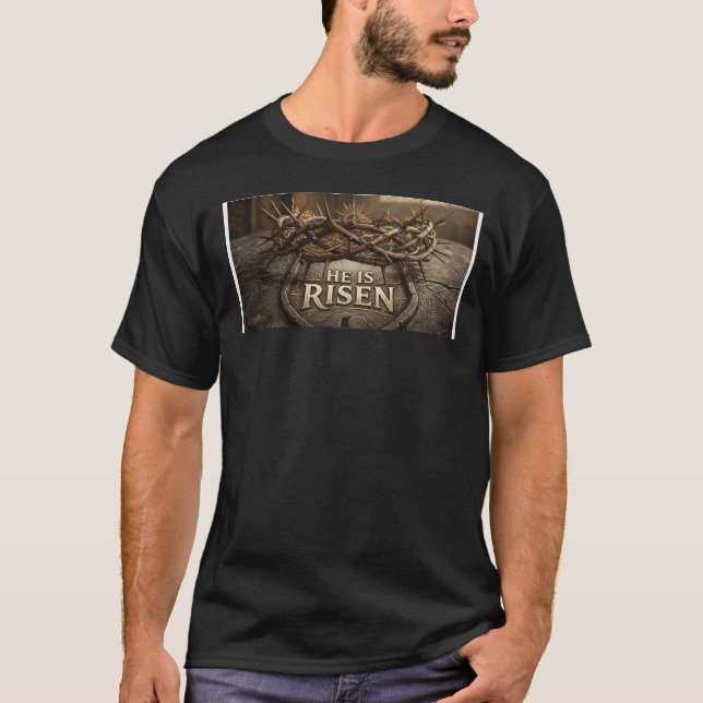 Han är uppstånden T-shirt för påsken  (Framsida)