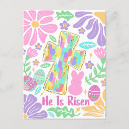 Han är utskriven lycklig Christian påsk Jesus kärl Helg Vykort