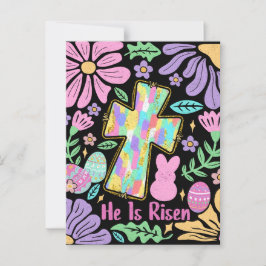 Han är utskriven lycklig Christian påsk Jesus kärl Vykort
