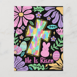 Han är utskriven lycklig Christian påsk Jesus kärl Vykort