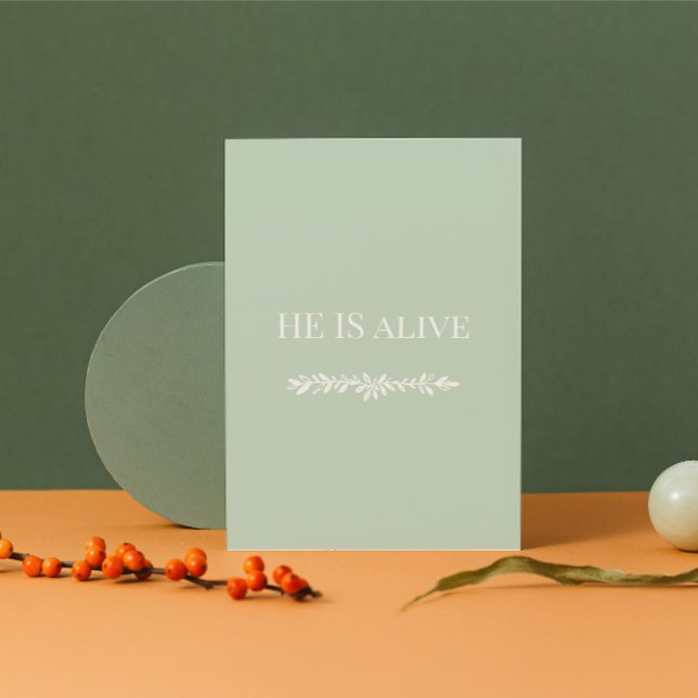 Han är vid liv kristet påskkort | Faith Design Helgkort (He Is Alive — Share the Joy of Easter with Loved Ones)