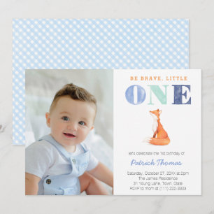 Han är Vilden 1, Fox 1:a födelsedag för pojken Inbjudningar