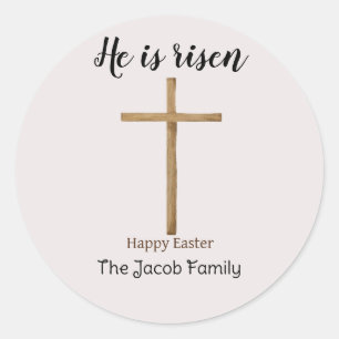 Han är vuxen, Glad påsk till familjen, Religiösa Runt Klistermärke