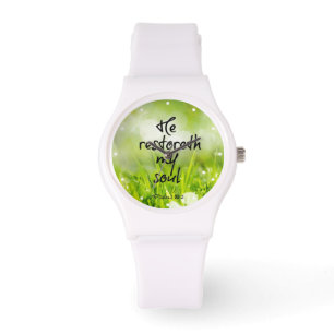 Han återställde min Soul Bible Verse Armbandsur