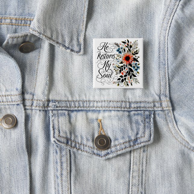 Han återställer min borde blommigt knapp (In Situ)