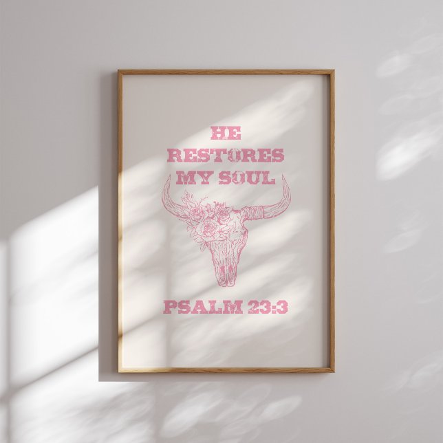 Han återställer min Rosa Christian Skull Poster (Skapare uppladdad)