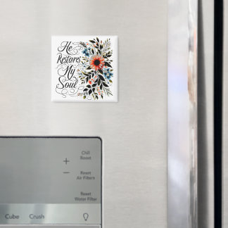Han återställer min själ blomster magnet