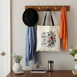 Han återställer min själ blomster tygkasse