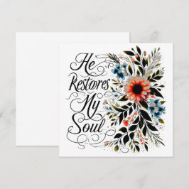 Han återställer min själ floral kort