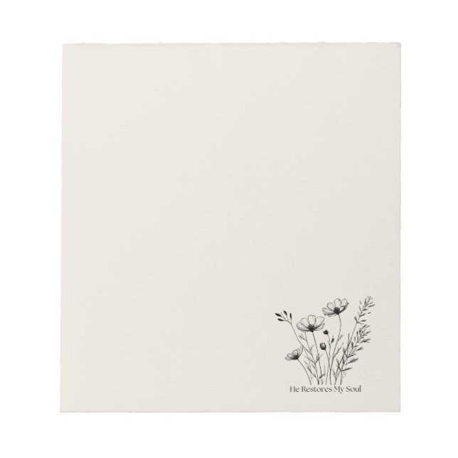 Han återställer min själ minimalistisk design anteckningsblock (Framsida)