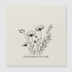 Han återställer min själ minimalistisk designmagne