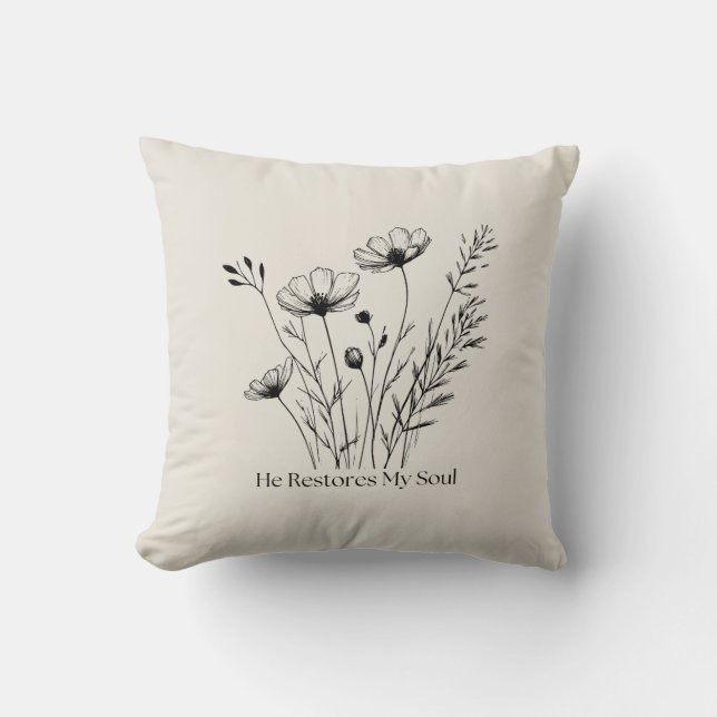 Han återställer min själ-minimalistiska design kudde (Framsida)