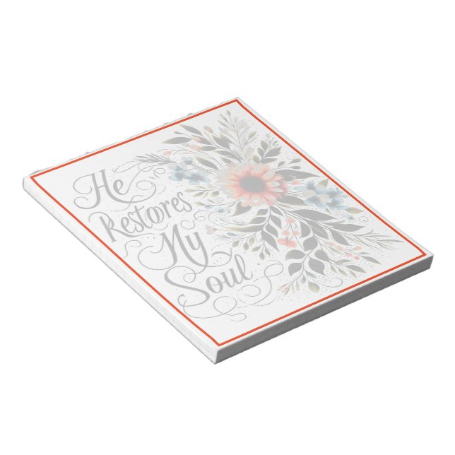 Han återställer min själsliga blommigt anteckningsblock (Vinklad)