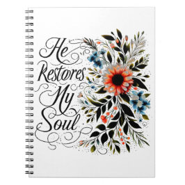 Han återställer min själsliga blommigt anteckningsbok