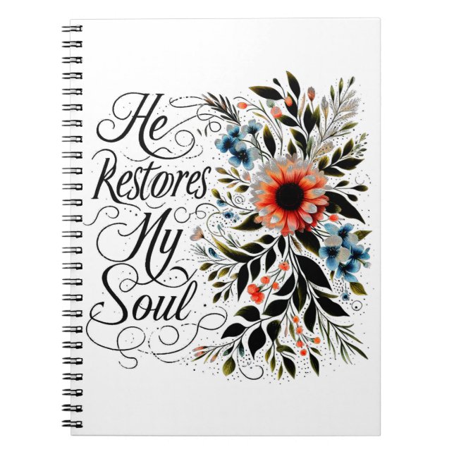 Han återställer min själsliga blommigt anteckningsbok (Framsidan)