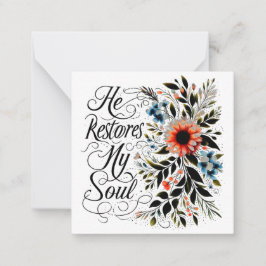 Han återställer min själsliga blommigt anteckningskort