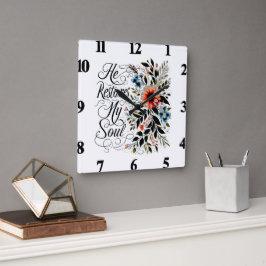 Han återställer min själsliga blommigt fyrkantig klocka