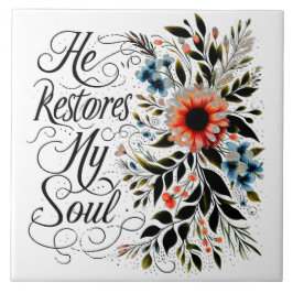 Han återställer min själsliga blommigt kakelplatta