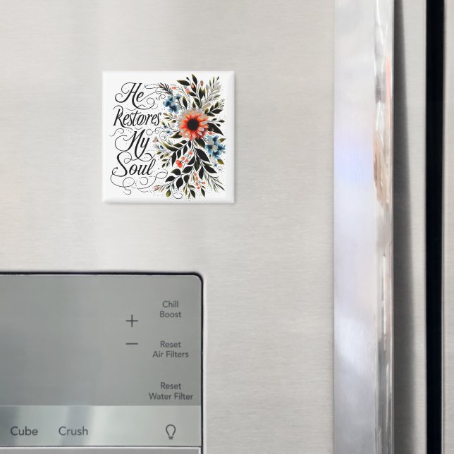 Han återställer min själsliga blommigt magnet (In Situ (Fridge))