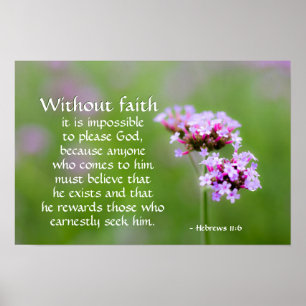 Han belönar dem som söker honom, Bible Poster