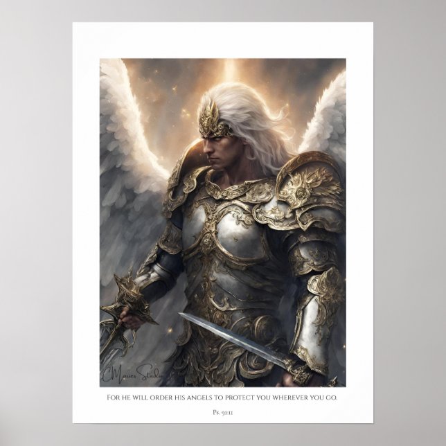 Han beställer hans änglar. poster (Framsidan)
