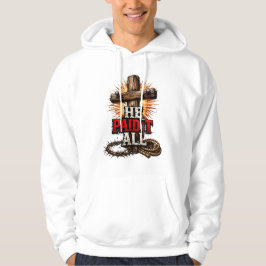Han betalade allt – Cross & Nail kristen tro Hoodie