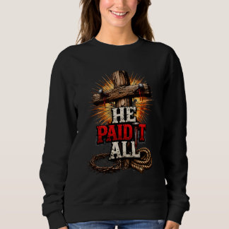 Han betalade allt – Cross & Nail kristen tro T Shirt