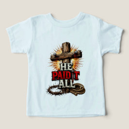 Han betalade allt – Cross & Nail kristen tro T Shirt