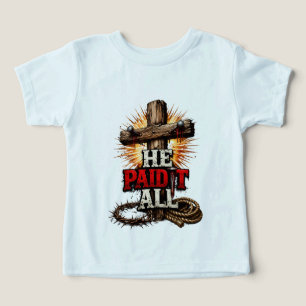 Han betalade allt – Cross & Nail kristen tro T Shirt