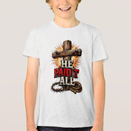 Han betalade allt – Cross & Nail kristen tro T Shirt