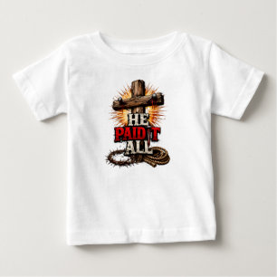 Han betalade allt – Kristi tro Cross & Nail T Shirt