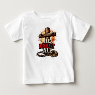 Han betalade allt – Kristi tro Cross & Nail T Shirt