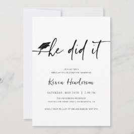 Han bjöd in Studenten Inbjudningar