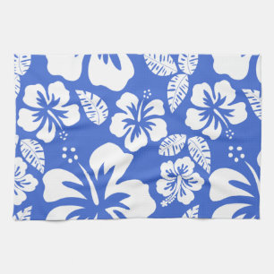 Han Blue Hawaiian Tropical Hibiscus Kökshandduk